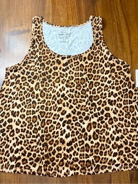 Torrid Super Soft Leopard Print Tank Top - Brown/Black
